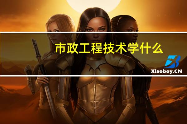 市政工程技术学什么