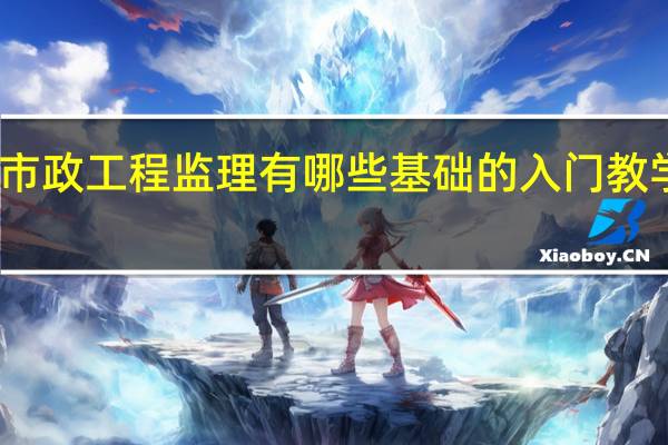市政工程监理有哪些基础的入门教学材料