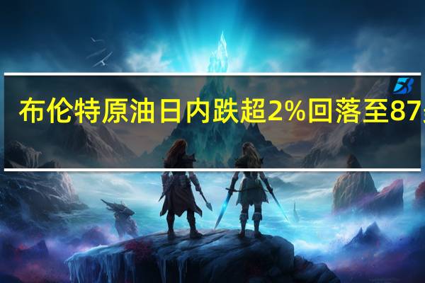 布伦特原油日内跌超2%回落至87美元/桶下方WTI原油跌2.4%现报82.84美元/桶