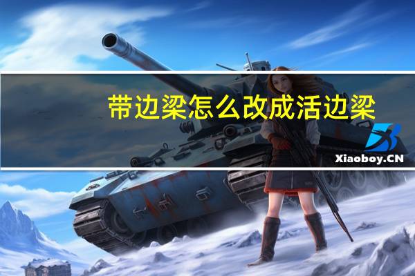 带边梁怎么改成活边梁