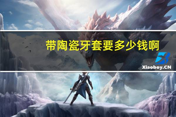 带陶瓷牙套要多少钱啊？陶瓷牙套多钱