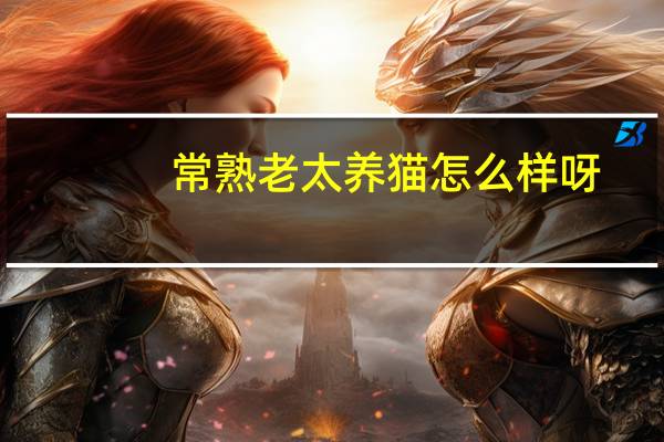 常熟老太养猫怎么样呀