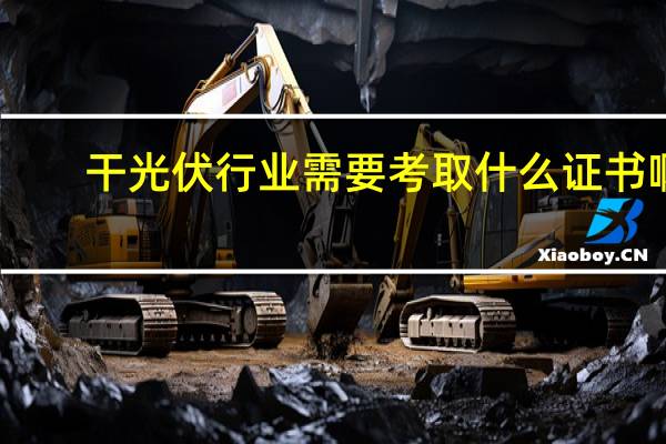 干光伏行业需要考取什么证书啊