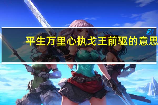 平生万里心执戈王前驱的意思