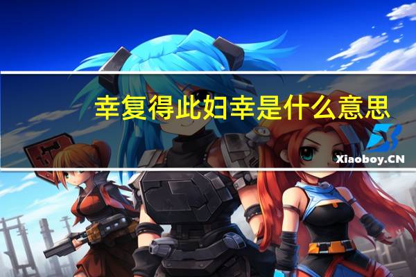 幸复得此妇幸是什么意思