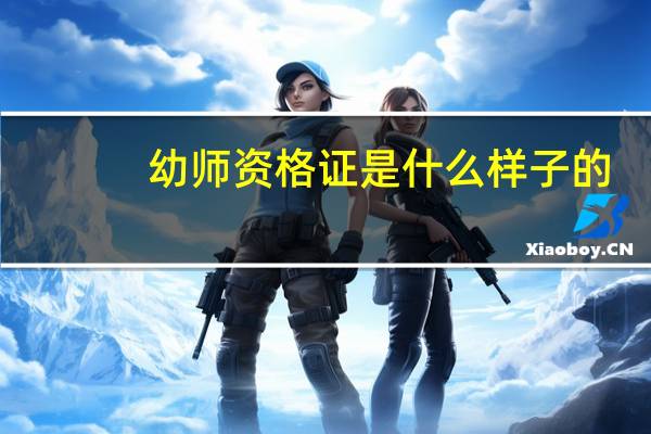 幼师资格证是什么样子的
