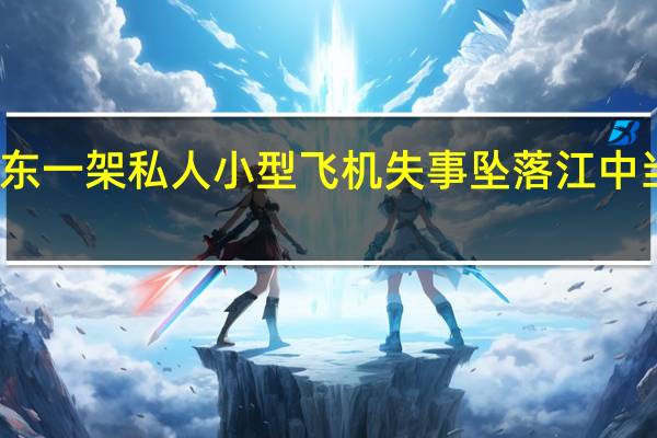 广东一架私人小型飞机失事坠落江中当地官方：未造成人员伤亡
