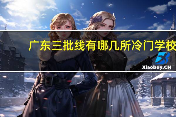 广东三批线有哪几所冷门学校