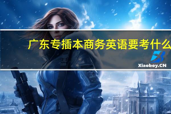 广东专插本商务英语要考什么