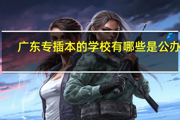 广东专插本的学校有哪些是公办的