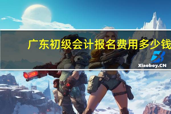 广东初级会计报名费用多少钱