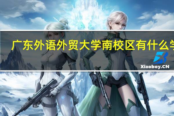 广东外语外贸大学南校区有什么学院