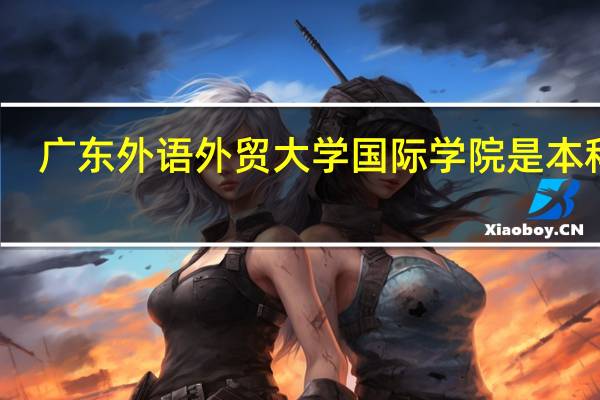 广东外语外贸大学国际学院是本科吗