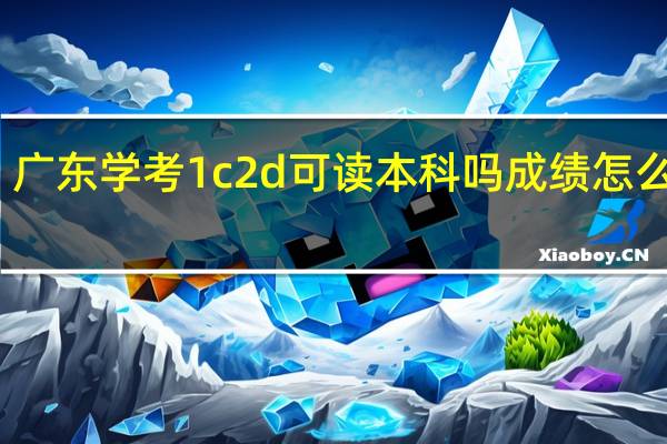 广东学考1c2d可读本科吗 成绩怎么划分