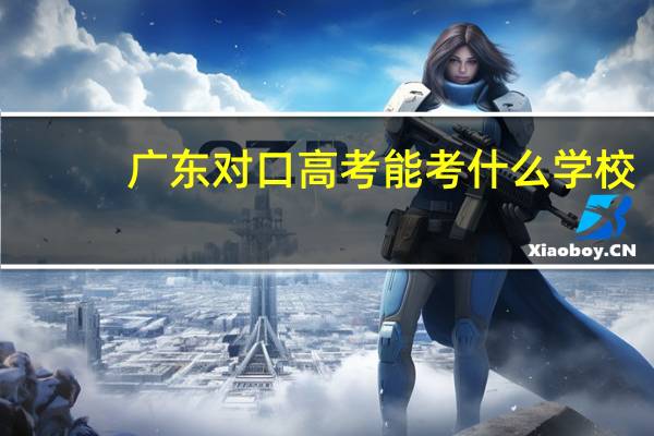 广东对口高考能考什么学校