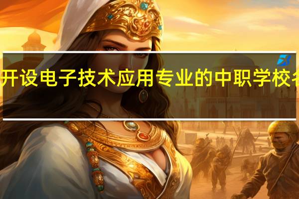 广东开设电子技术应用专业的中职学校名单有哪些