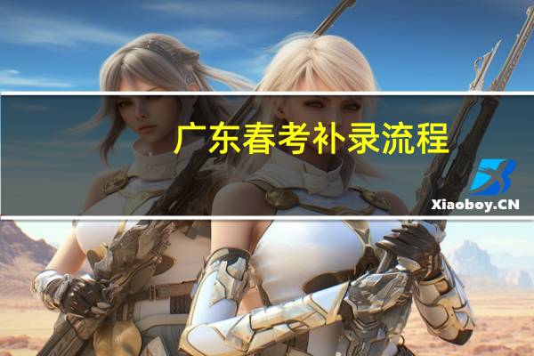 广东春考补录流程
