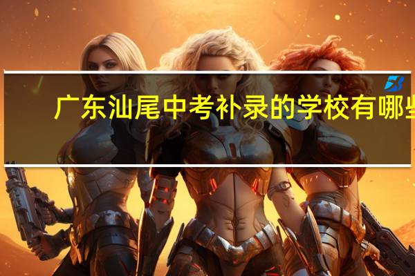 广东汕尾中考补录的学校有哪些