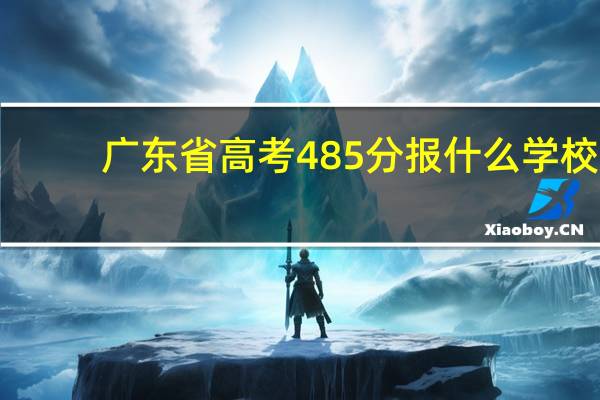 广东省高考485分报什么学校