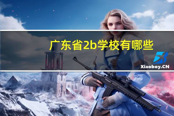 广东省2b学校有哪些