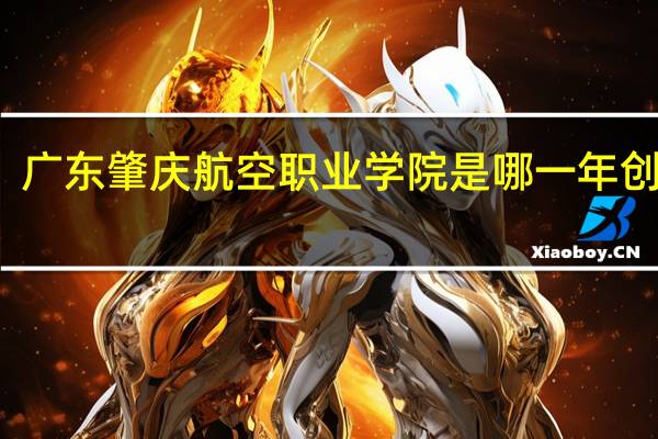 广东肇庆航空职业学院是哪一年创办的