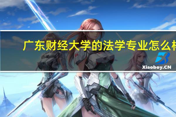 广东财经大学的法学专业怎么样