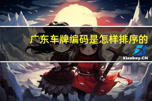 广东车牌编码是怎样排序的