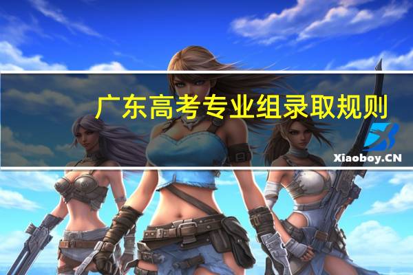 广东高考专业组录取规则
