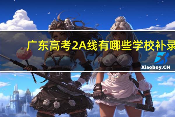 广东高考2A线有哪些学校补录