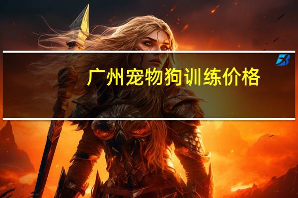 广州宠物狗训练价格