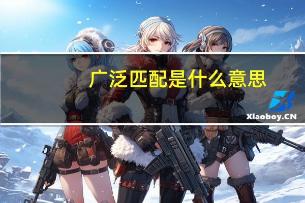 广泛匹配是什么意思（广泛匹配）