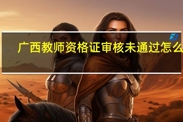 广西教师资格证审核未通过怎么办