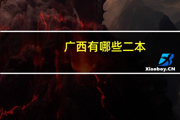 广西有哪些二本