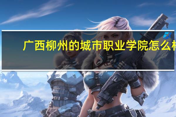 广西柳州的城市职业学院怎么样