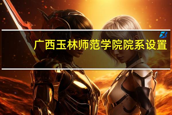 广西玉林师范学院院系设置