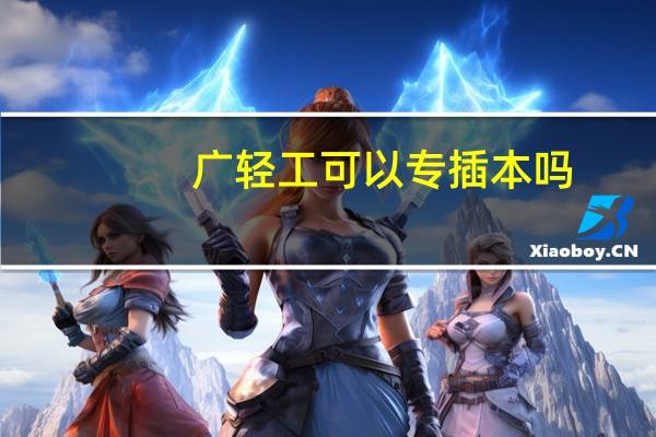 广轻工可以专插本吗