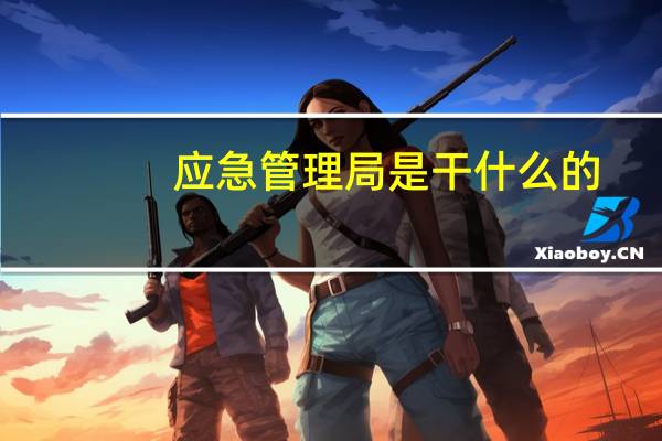 应急管理局是干什么的