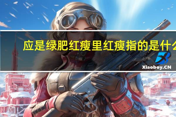 应是绿肥红瘦里红瘦指的是什么