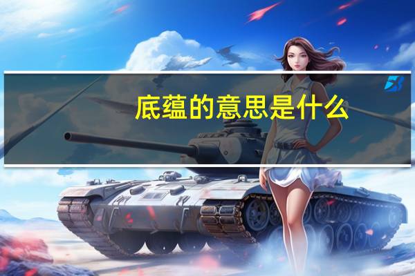 底蕴的意思是什么