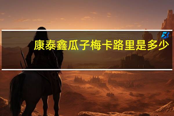 康泰鑫 瓜子梅卡路里是多少