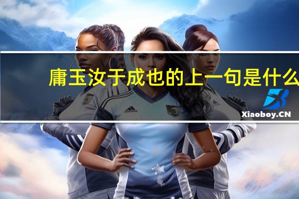 庸玉汝于成也的上一句是什么