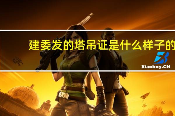建委发的塔吊证是什么样子的