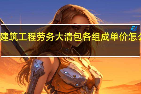 建筑工程劳务大清包各组成单价怎么计算