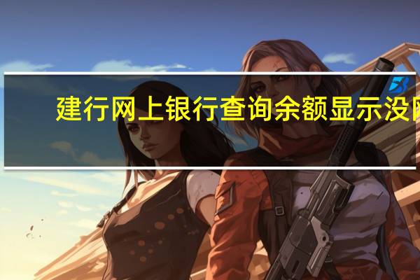 建行网上银行查询余额显示没网(建行网上银行查询余额的方法)