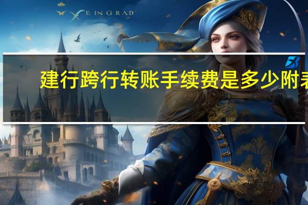 建行跨行转账手续费是多少附表（建行跨行转账手续费是多少）