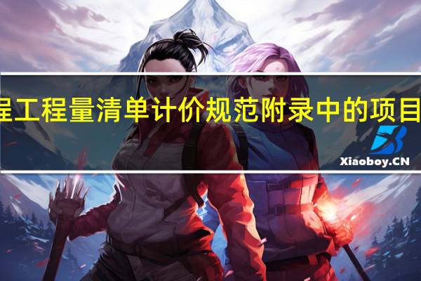 建设工程工程量清单计价规范附录中的项目编码怎么设置