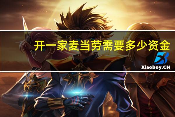 开一家麦当劳需要多少资金