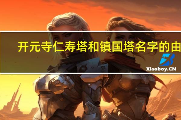 开元寺仁寿塔和镇国塔名字的由来