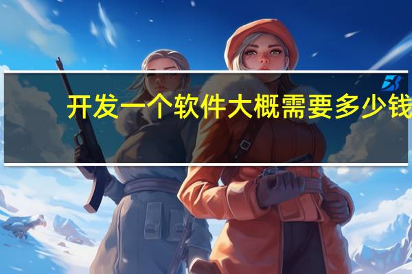 开发一个软件大概需要多少钱