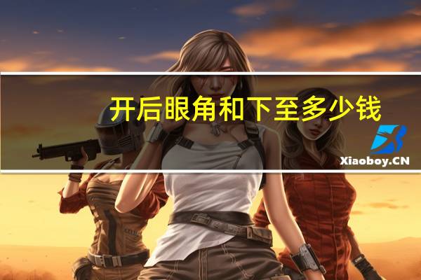 开后眼角和下至多少钱，开个眼角需要多少钱